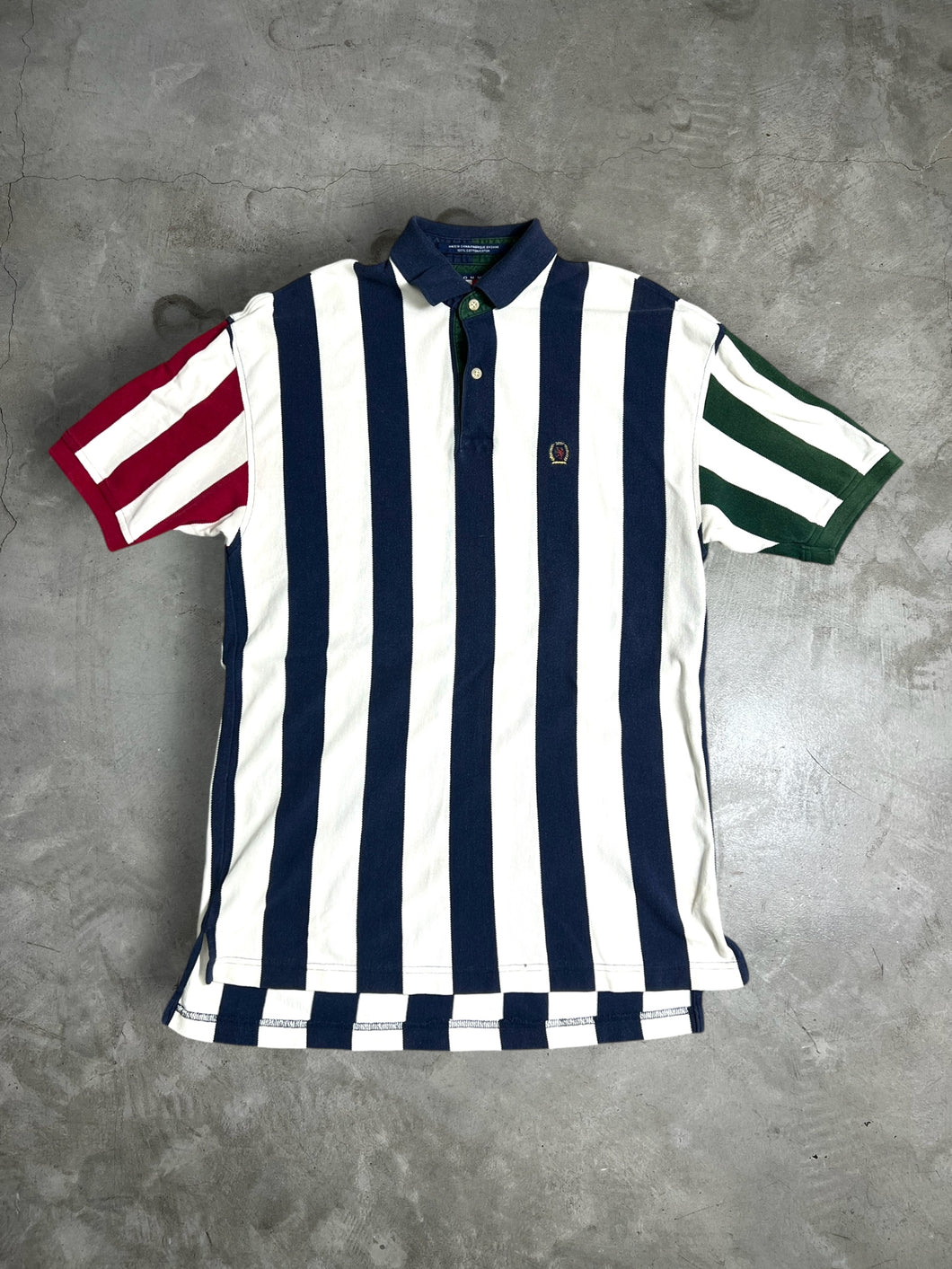 Vintage Tommy Hilfiger Mini Logo Striped Polo Shirt (M) JK902