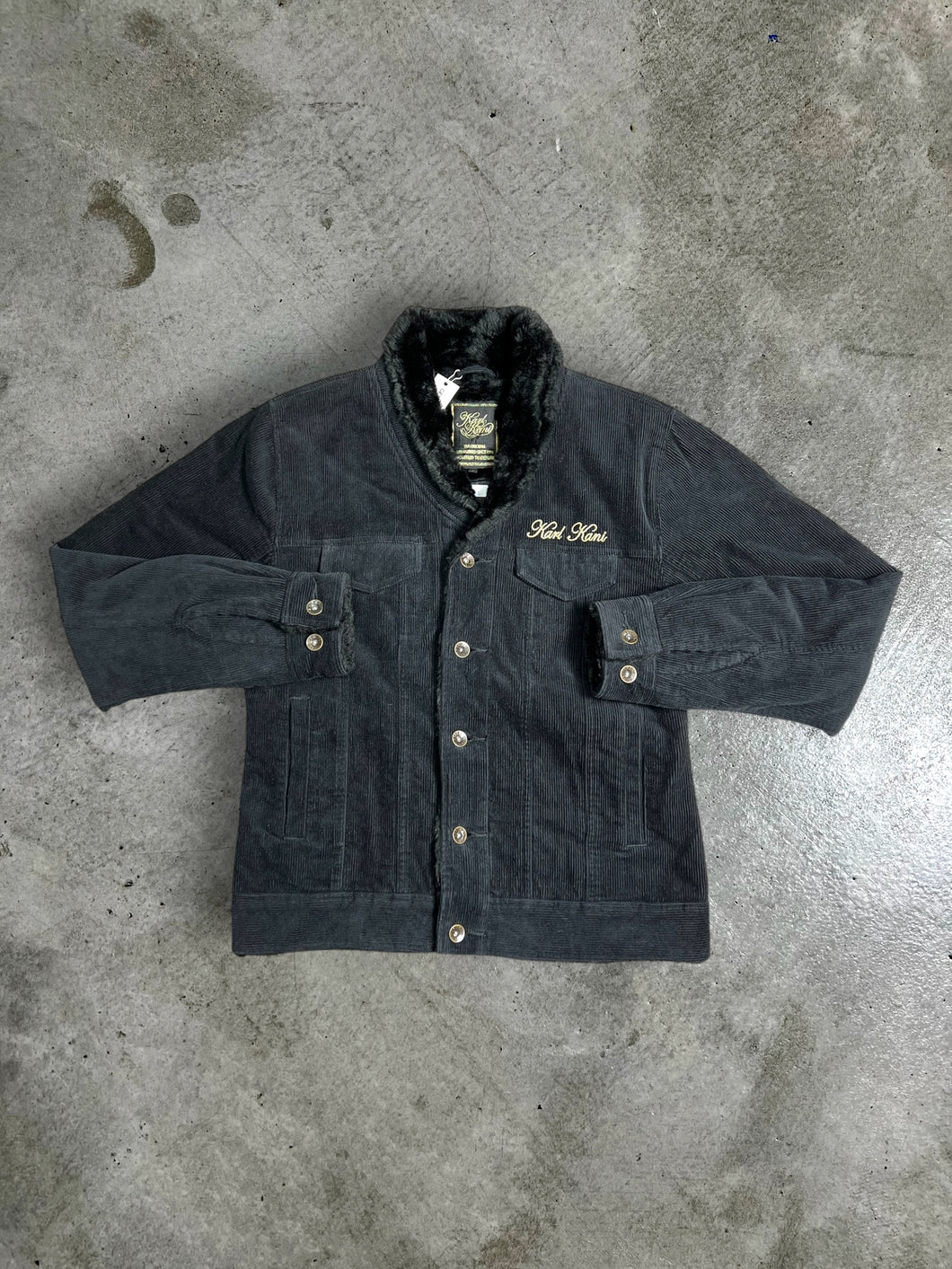 Karl Kani Corduroy Filled Down Faux Jacket (L) JKA298