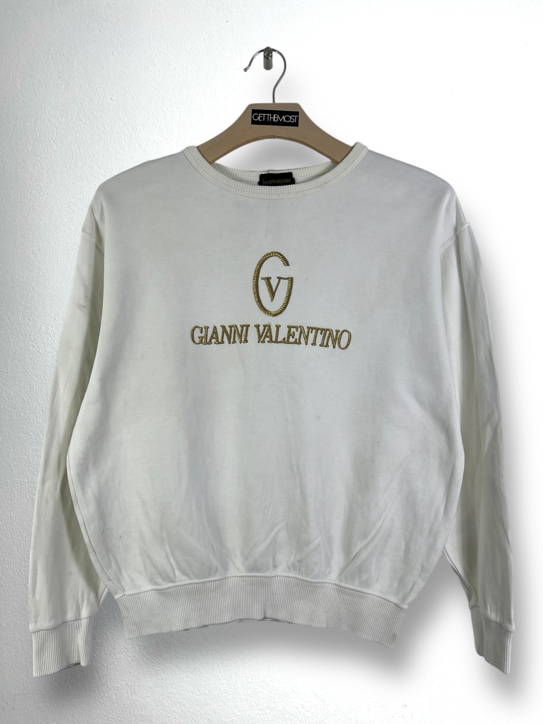 Vintage GIANNI VALENTINO Box Logo Sweatshirt (L) GTMPT826