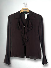 Load image into Gallery viewer, Lauren by Ralph Lauren Silk Ruffle Blouse (4) GTMP118

