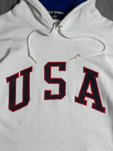 Load image into Gallery viewer, Vintage Polo Sport USA Flag Hoodie (L) JK925
