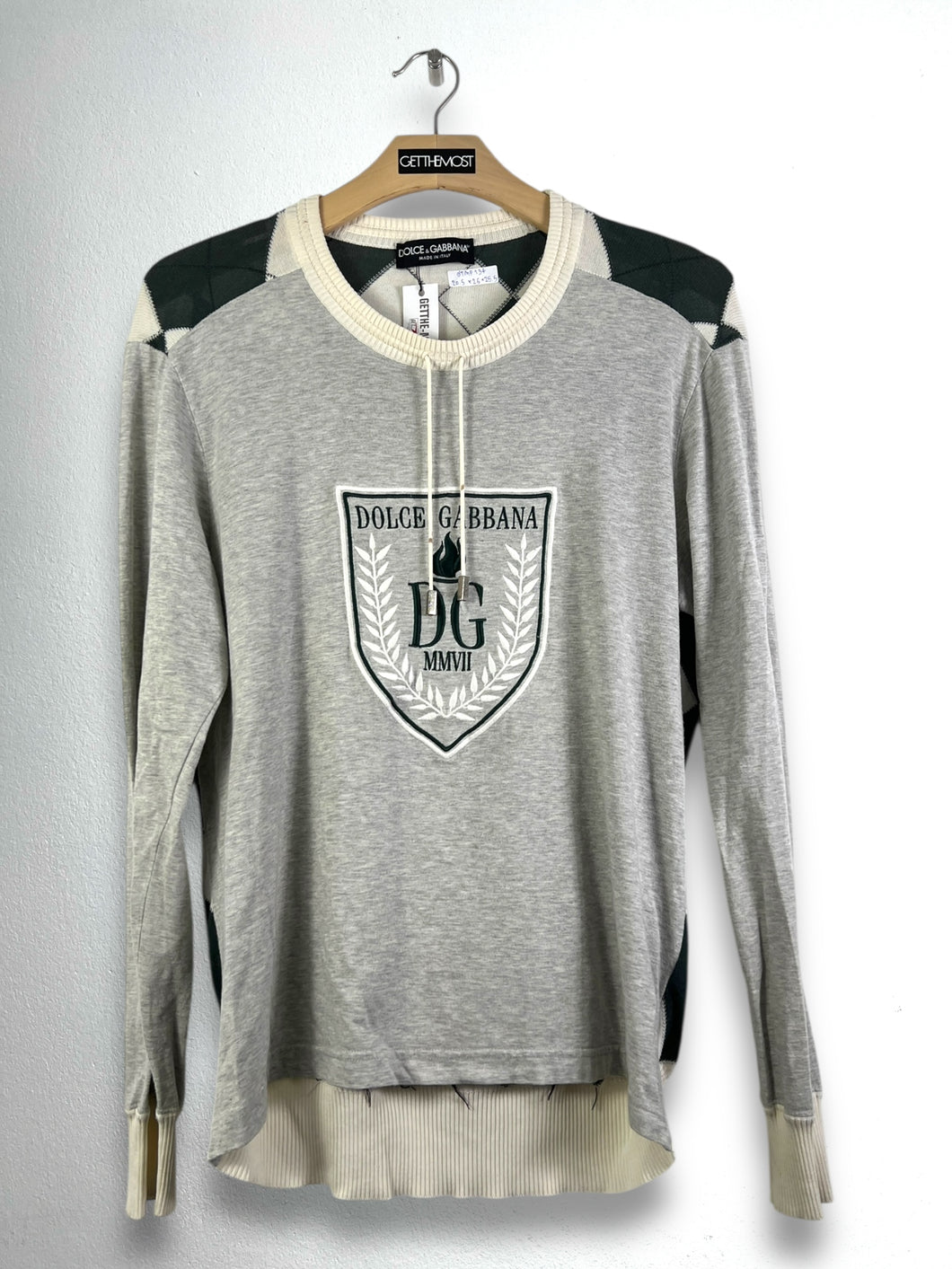 Dolce & Gabbana Embroidery Crest Logo L/S Tee GTMP134