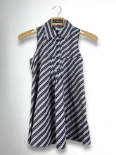Load image into Gallery viewer, Burberry Blue Label Striped Sleeveless Shirt (36) GTMP148
